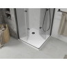 Mexen Lima Duo Folding Shower Cabin 70 x 70 cm, Transparent, Black + Flat Shower Tray - 856-070-070-70-02-4010B