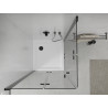Mexen Lima Duo Folding Shower Cabin 80 x 80 cm, Transparent, Black + Flat Shower Tray - 856-080-080-70-02-4010B