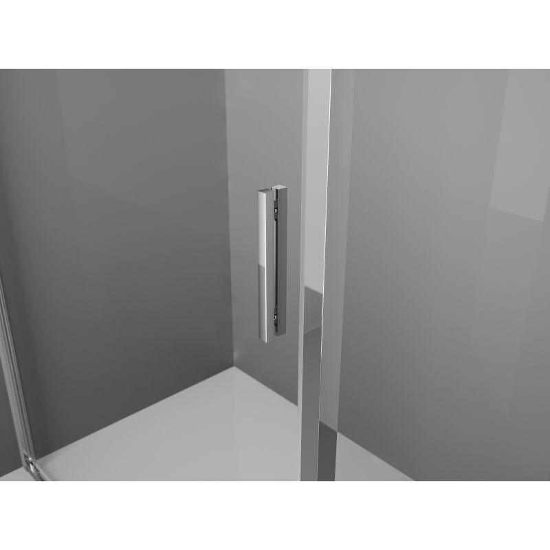 Mexen Exo 155 x 70 cm Sliding Shower Enclosure, Transparent, Chrome - 8151-155-070-01-00