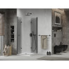 Mexen Lima Duo Folding Shower Cabin 80 x 80 cm, Transparent, Black + Flat Shower Tray - 856-080-080-70-02-4010B