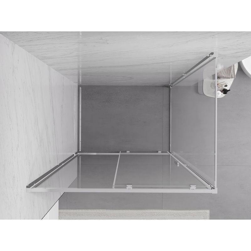 Mexen Exo Sliding Shower Enclosure 105 x 80 cm, Transparent, Chrome - 8151-105-080-01-00
