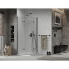 Mexen Lima Duo foldable shower cabin 90 x 90 cm, transparent, black + Flat tray - 856-090-090-70-02-4010B
