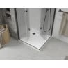 Mexen Lima Duo Foldable Shower Cabin 100 x 100 cm, Transparent, Black + Flat Shower Tray - 856-100-100-70-02-4010B