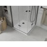 Mexen Lima Duo Foldable Shower Cabin 100 x 100 cm, Transparent, Black + Flat Shower Tray - 856-100-100-70-02-4010B