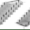 Mexen Exo 155 x 70 cm Pivot Shower Enclosure, Transparent, Black - 819-155-070-70-00