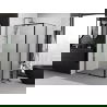 Mexen Exo 155 x 70 cm Pivot Shower Enclosure, Transparent, Black - 819-155-070-70-00
