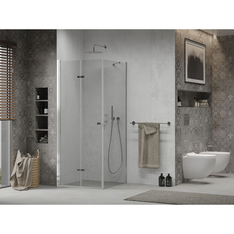 Mexen Lima Folding Shower Cabin 80 x 80 cm, Transparent, Chrome - 856-080-080-01-00