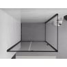 Mexen Exo Hinged Shower Enclosure 90 x 80 cm, Transparent, Black - 819-090-080-70-00