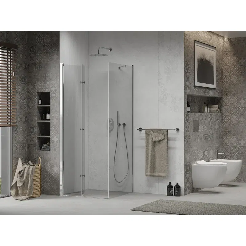Mexen Lima Folding Shower Enclosure 90 x 90 cm, Transparent, Chrome - 856-090-090-01-00