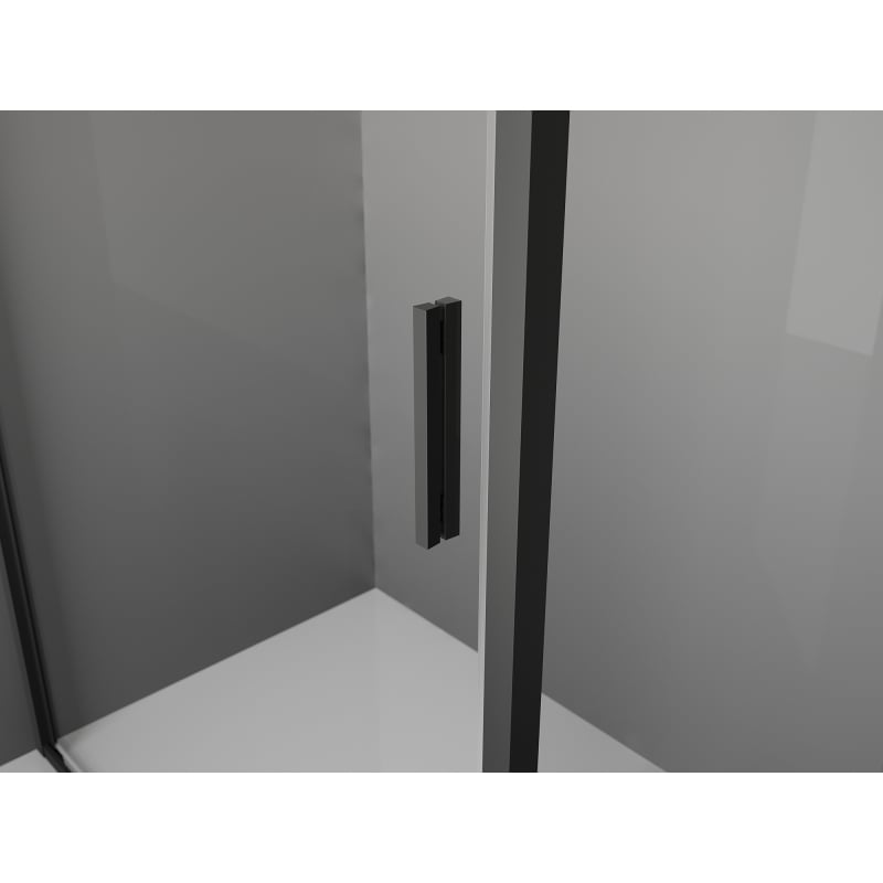 Mexen Exo hinged shower enclosure 150 x 80 cm, transparent, black - 819-150-080-70-00