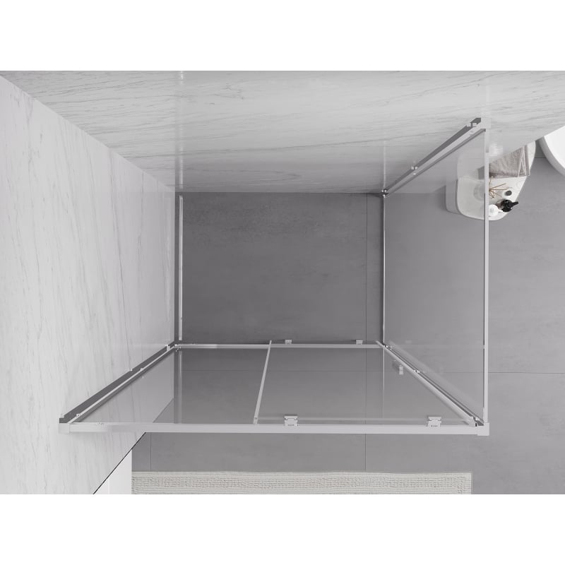 Mexen Exo-S sliding shower cabin 125 x 90 cm, transparent, chrome - 8151-125-090-01-00