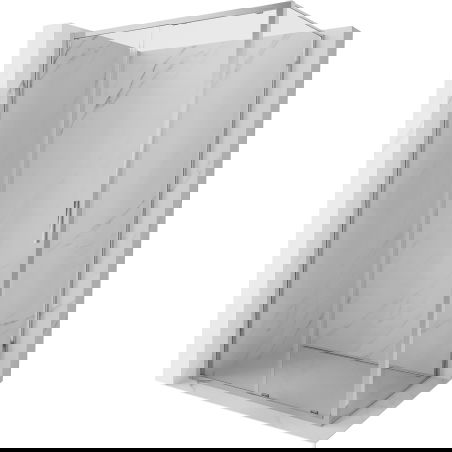 Mexen Exo 150 x 90 cm Sliding Shower Enclosure, Transparent, Chrome - 8151-150-090-01-00