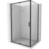 Mexen Exo-R swing shower cabin 90 x 85 cm, transparent, black - 819-090-085-70-00