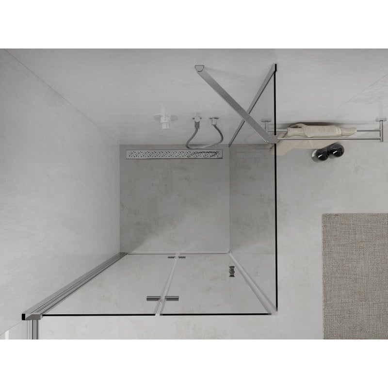 Mexen Lima folding shower cabin 120 x 120 cm, transparent, chrome - 856-120-120-01-00