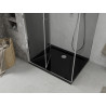 Mexen Lima folding shower enclosure 80 x 100 cm, graphite, chrome + Flat tray, black - 856-080-100-01-40-4070
