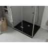 Mexen Lima folding shower enclosure 80 x 100 cm, graphite, chrome + Flat tray, black - 856-080-100-01-40-4070