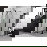 Mexen Exo shower enclosure with swing door 90 x 90 cm, transparent, black - 819-090-090-70-00