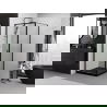 Mexen Exo shower enclosure with swing door 90 x 90 cm, transparent, black - 819-090-090-70-00