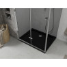 Mexen Lima foldable shower enclosure 80 x 120 cm, graphite, chrome + Flat tray, black - 856-080-120-01-40-4070