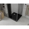 Mexen Lima folding shower cabin 90 x 90 cm, graphite, chrome + Flat tray, black - 856-090-090-01-40-4070