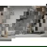 Mexen Lima folding shower cubicle 90 x 90 cm, Graphite, Chrome + shower tray Flat, Black - 856-090-090-01-40-4070