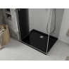 Mexen Lima foldable shower cabin 90 x 100 cm, graphite, chrome + Flat tray, black - 856-090-100-01-40-4070