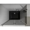 Mexen Lima 90 x 100 cm Foldable Shower Cabin, Graphite, Chrome + Flat Black Shower Tray - 856-090-100-01-40-4070