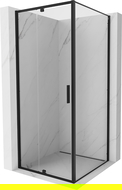 Mexen Exo hinged shower cabin 95 x 95 cm, transparent, black - 819-095-095-70-00