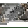 Mexen Lima folding shower cubicle 90 x 120 cm, Graphite, Chrome + shower tray Flat, Black - 856-090-120-01-40-4070