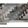 Mexen Lima folding shower cubicle 90 x 120 cm, Graphite, Chrome + shower tray Flat, Black - 856-090-120-01-40-4070