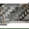 Mexen Lima folding shower cabin 100 x 80 cm, graphite, chrome + Flat tray, black - 856-100-080-01-40-4070