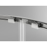 Mexen Exo-S Duo asymmetric semicircular sliding shower cabin 100 x 90 cm, transparent, chrome - 8132-100-090-01-00