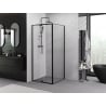 Mexen Exo Hinged Shower Cabin 100 x 100 cm, Transparent, Black - 819-100-100-70-00