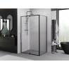 Mexen Exo-R hinged shower cabin 105 x 100 cm, transparent, black - 819-105-100-70-00