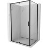 Mexen Exo-R swing shower cabin 155 x 100 cm, transparent, black - 819-155-100-70-00