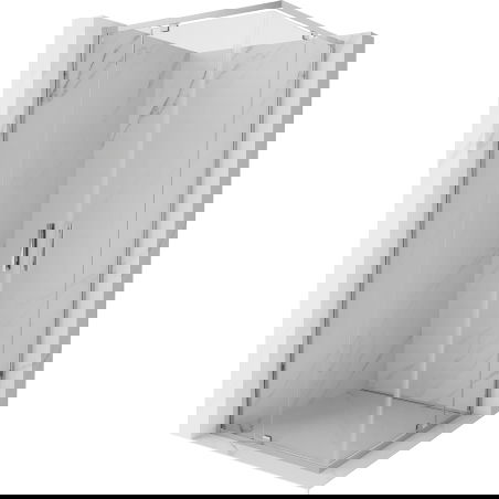 Mexen Exo square shower enclosure 70 x 70 cm, transparent, chrome - 8110-070-070-01-00