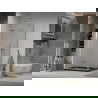 Mexen Lima folding shower cubicle 80 x 120 cm, Transparent, Chrome + shower tray Flat, Black - 856-080-120-01-00-4070