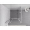 Mexen Exo-R Duo square swing shower cabin 80 x 80 cm, transparent, chrome - 8110-080-080-01-00