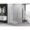 Mexen Exo-R Duo square swing shower cabin 90 x 90 cm, transparent, chrome - 8110-090-090-01-00