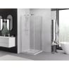 Mexen Exo square shower enclosure with hinged door 100 x 100 cm, transparent, chrome - 8110-100-100-01-00