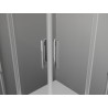 Mexen Exo-R Duo square swing shower cabin 80 x 80 cm, transparent, chrome - 8110-080-080-01-00