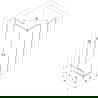 Mexen Exo shower enclosure square pivot 100 x 100 cm, transparent, chrome - 8110-100-100-01-00