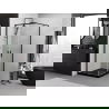 Mexen Exo square pivot shower cabin 70 x 70 cm, transparent, black - 8110-070-070-70-00