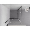 Mexen Exo-R Duo square hinged shower enclosure 70 x 70 cm, transparent, black - 8110-070-070-70-00