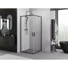 Mexen Exo-R Duo Square Hinged Shower Enclosure 90 x 90 cm, Transparent, Black - 8110-090-090-70-00