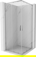 Mexen Exo square sliding shower cabin 70 x 70 cm, transparent, chrome - 8111-070-070-01-00