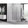 Mexen Exo-S Duo square sliding shower cabin 70 x 70 cm, transparent, chrome - 8111-070-070-01-00