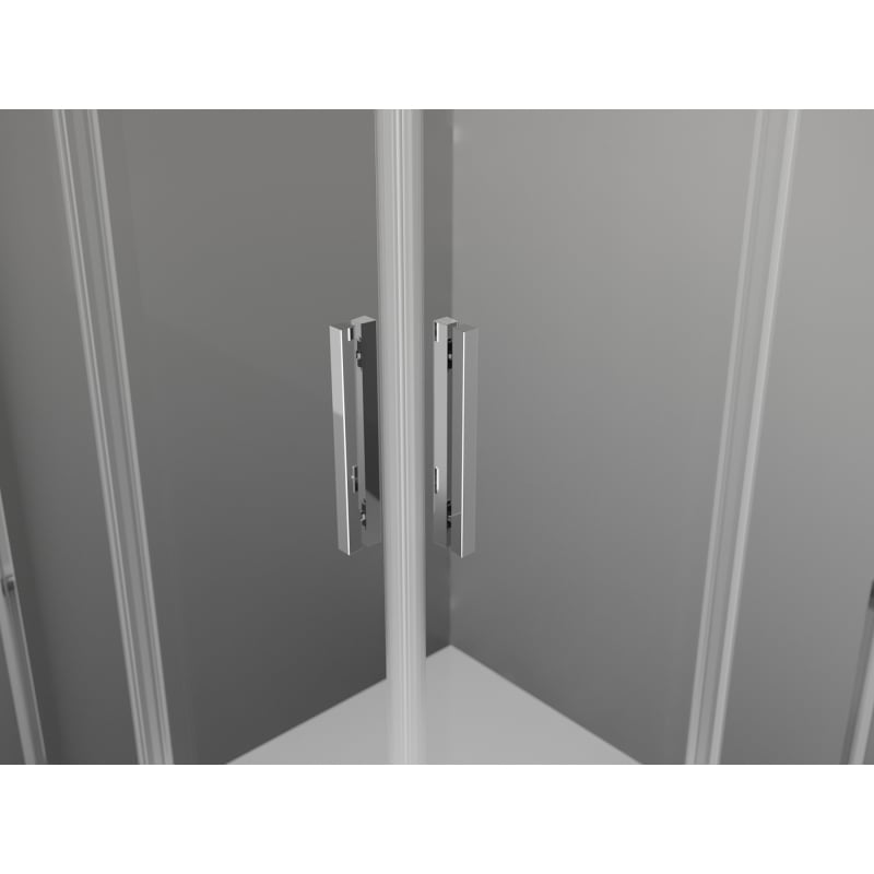 Mexen Exo square sliding shower cabin 70 x 70 cm, transparent, chrome - 8111-070-070-01-00