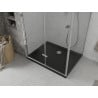 Mexen Lima folding shower enclosure 90 x 120 cm, transparent, chrome + Flat tray, black - 856-090-120-01-00-4070