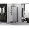 Mexen Exo-S Duo square sliding shower cabin 70 x 70 cm, transparent, black - 8111-070-070-70-00